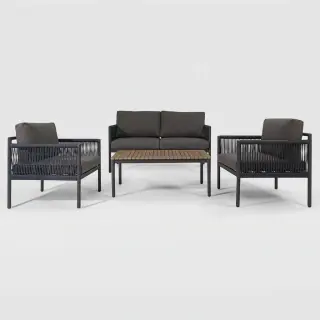 Set Mobili da Giardino con Divani e Tavolino