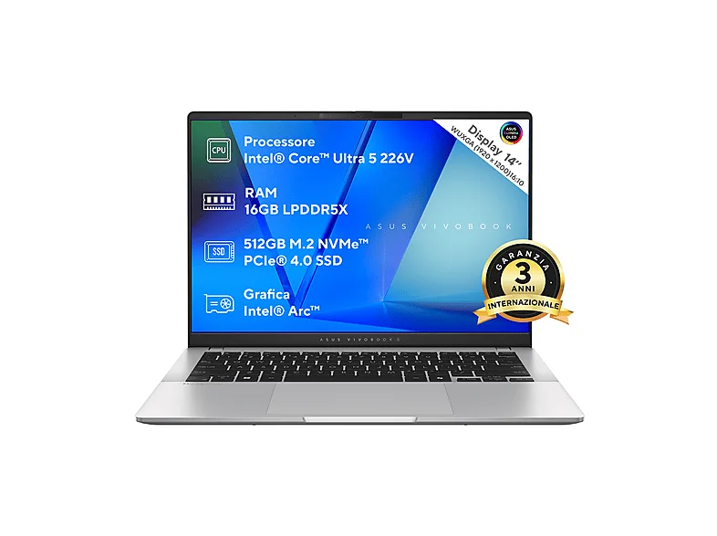 Asus Vivobook S14 S5406 con processore Intel Core Ultra 5