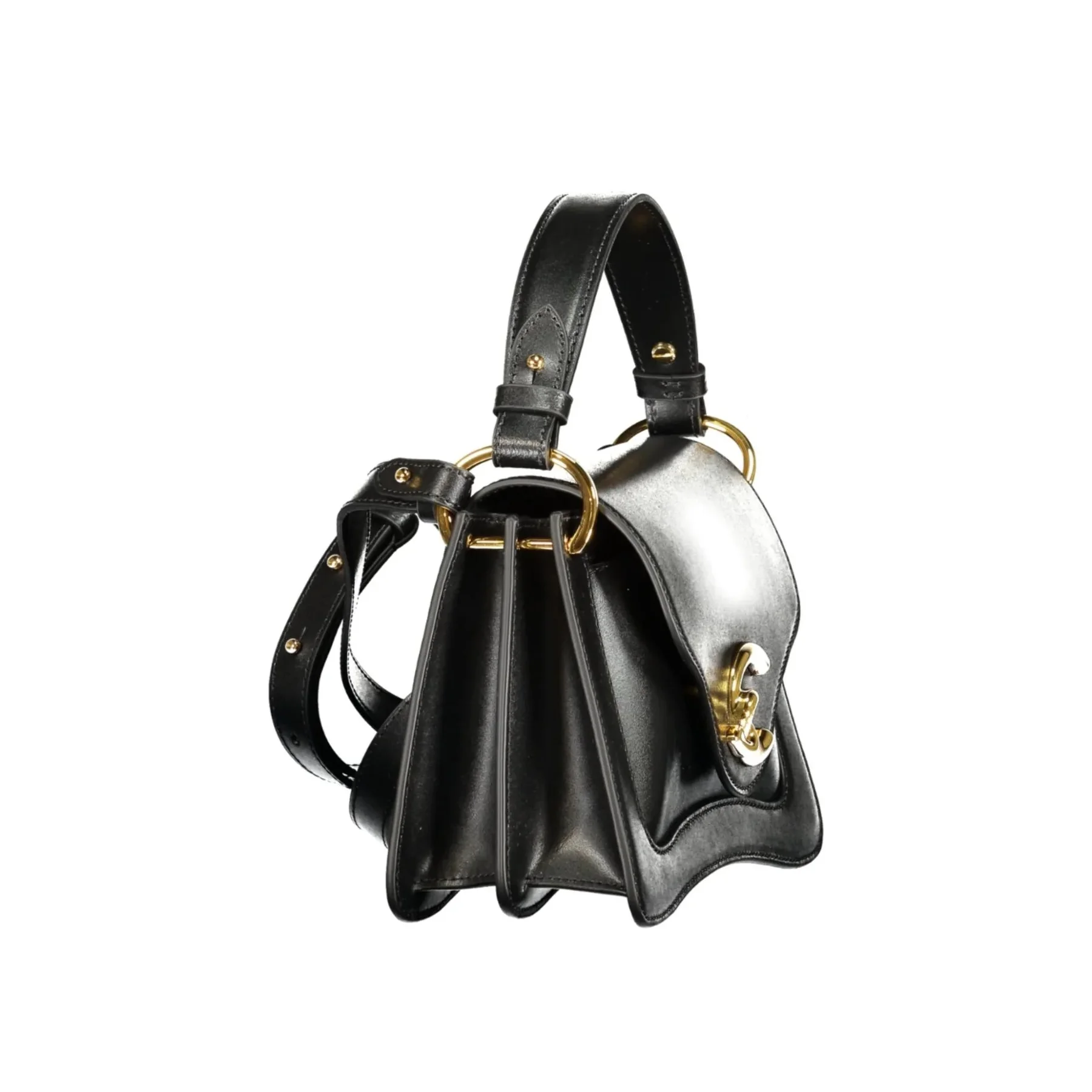 Coccinelle Borsa a Tracolla Pelle Donna Nera Logo - vista 2