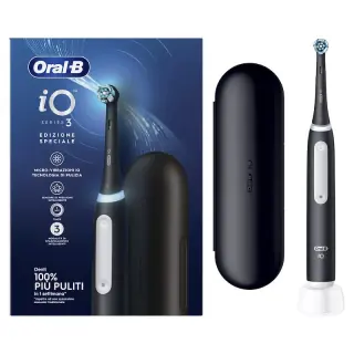 Oral-B Spazzolino Elettrico iO 3 Stripped Nero