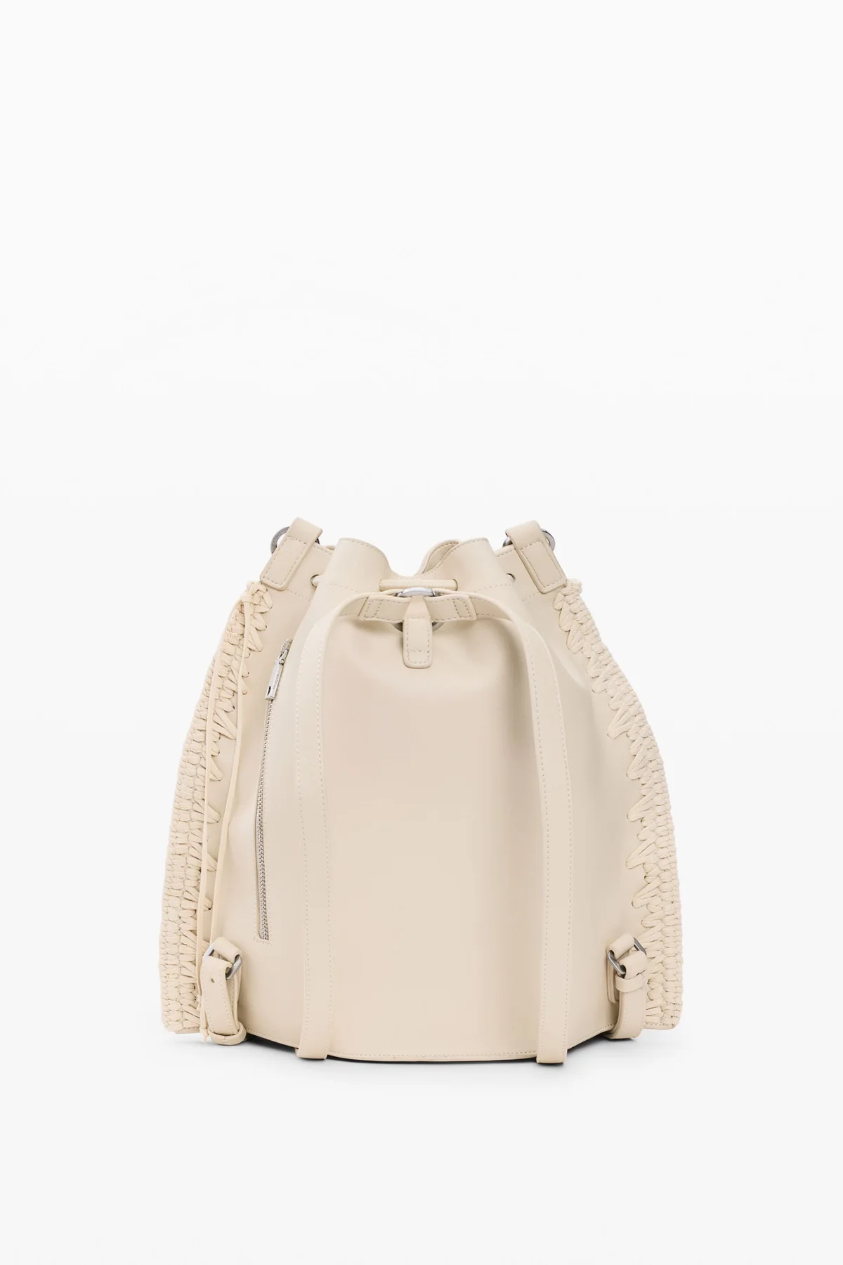 Desigual Borsa a Tracolla Zaino Donna Bianco Logo - vista 3