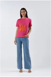 T-shirt a maniche corte "be a flower"
