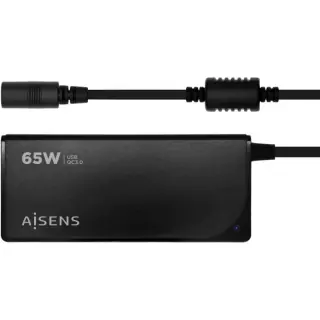 Aisens ASLC-65WAUTO-BK Caricatore Universale per Laptop 65W
