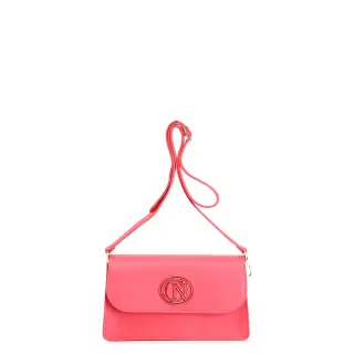 Borsa a spalla CafèNoir con pattina in pelle liscia