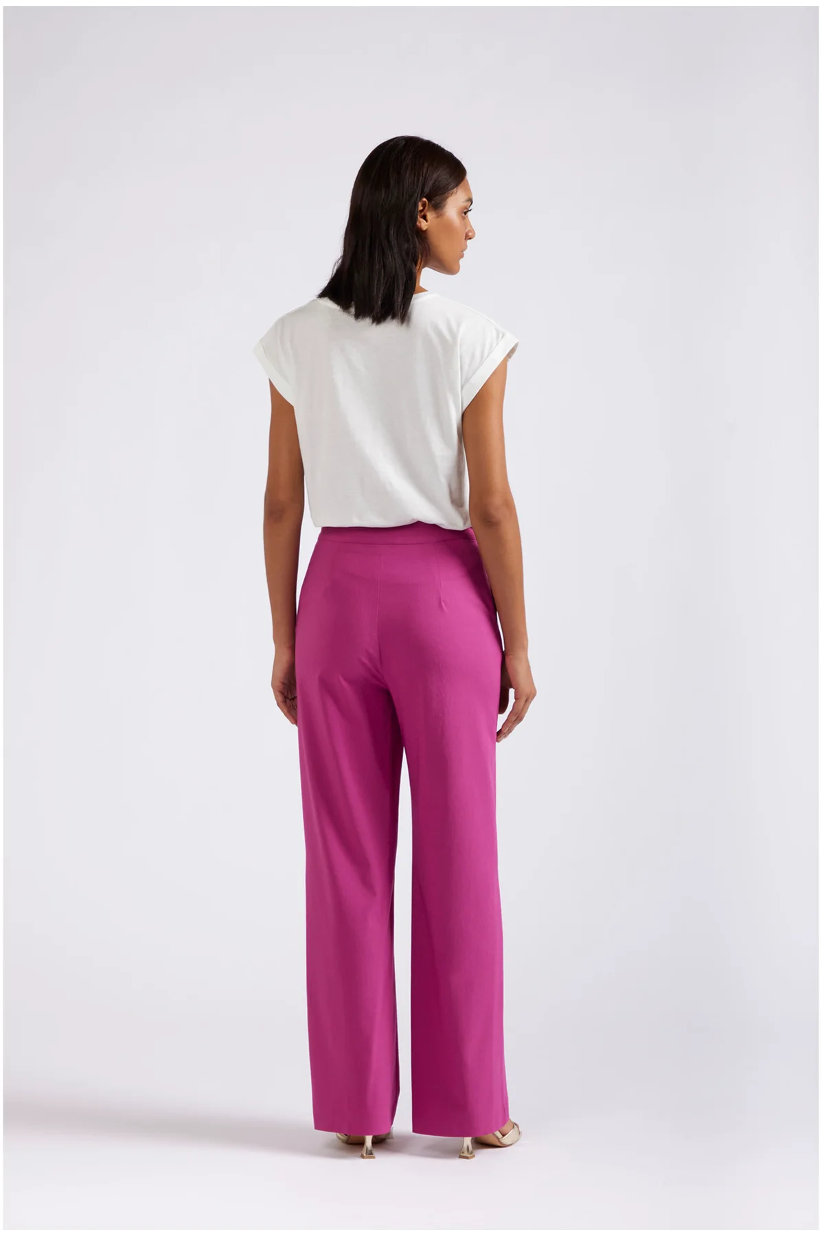 Pantaloni Palazzo Fuxia CafèNoir - vista 2