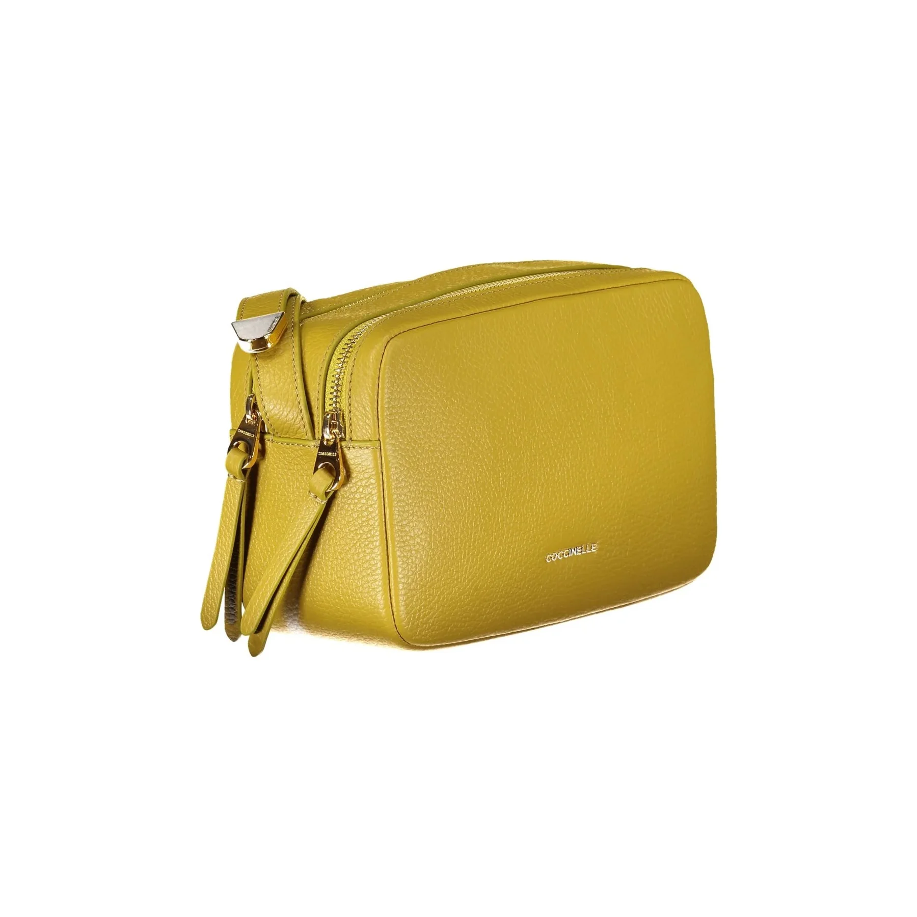 Coccinelle Borsa a Tracolla Pelle Donna Gialla Logo - vista 3