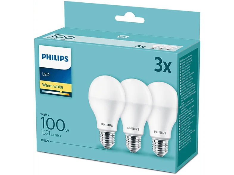 Lampadina LED Philips 3xGoccia 100W Luce Calda