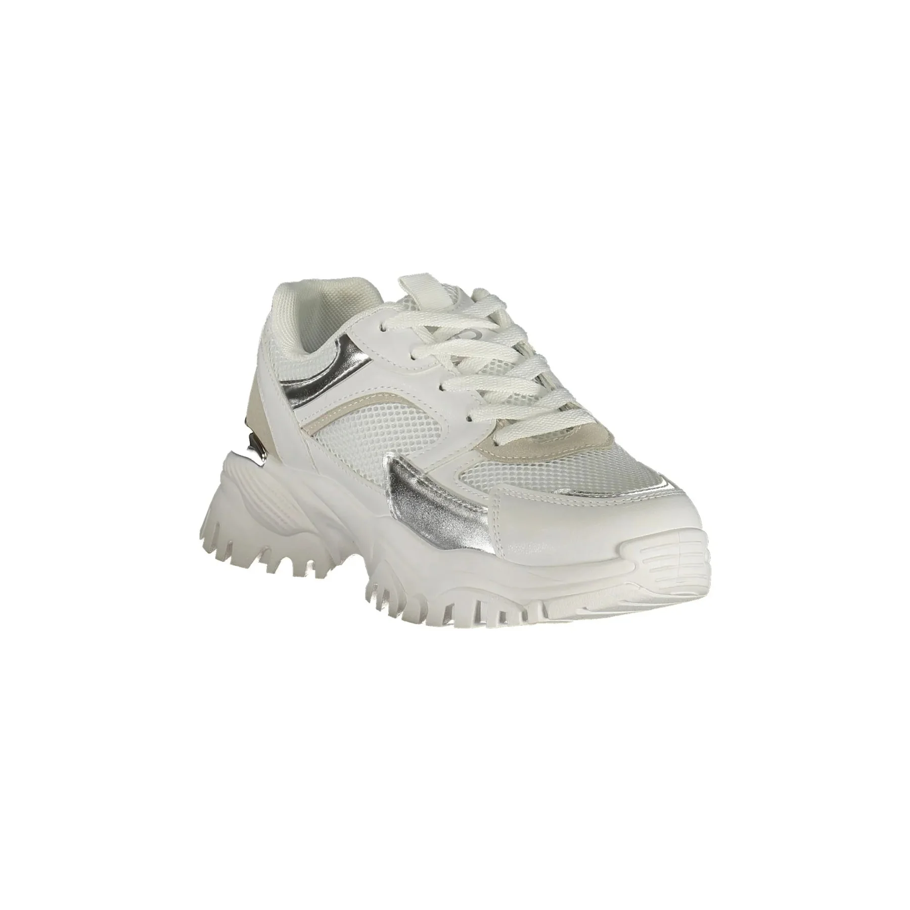 Sneakers Donna Bianche con Dettagli Argento