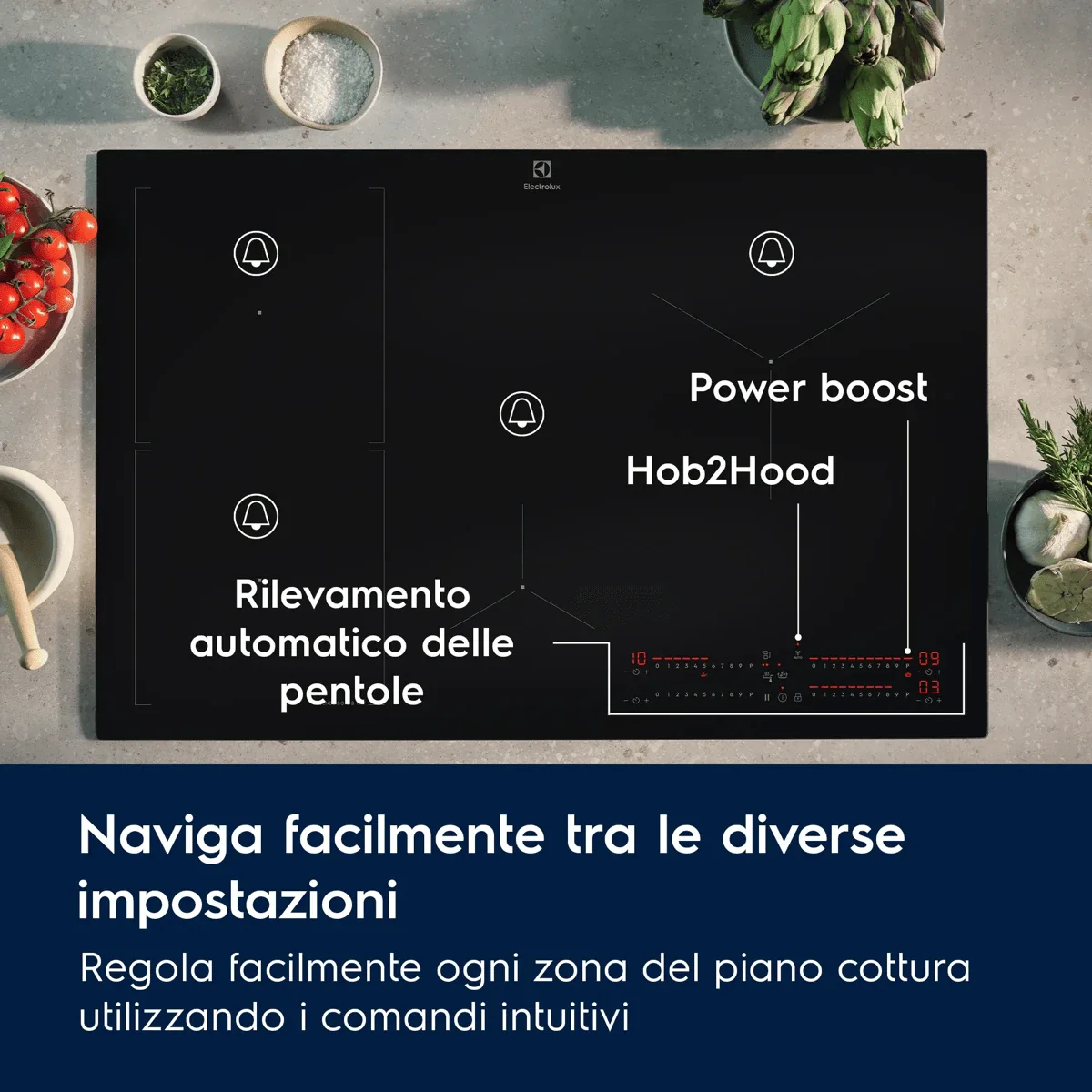 Electrolux Piano cottura ad induzione Serie 700 SenseBoil® 60cm KIS62453I - vista 8
