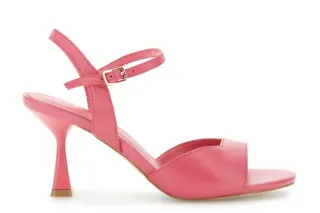 Sandali a fascia in nappa fuxia