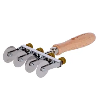 Tagliapasta Regolabile con 4 Rotelle Lisce