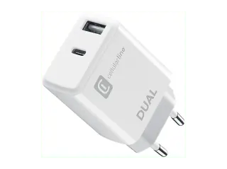 Cellularline Dual Charger ACHIPHUSB2PD20WW
