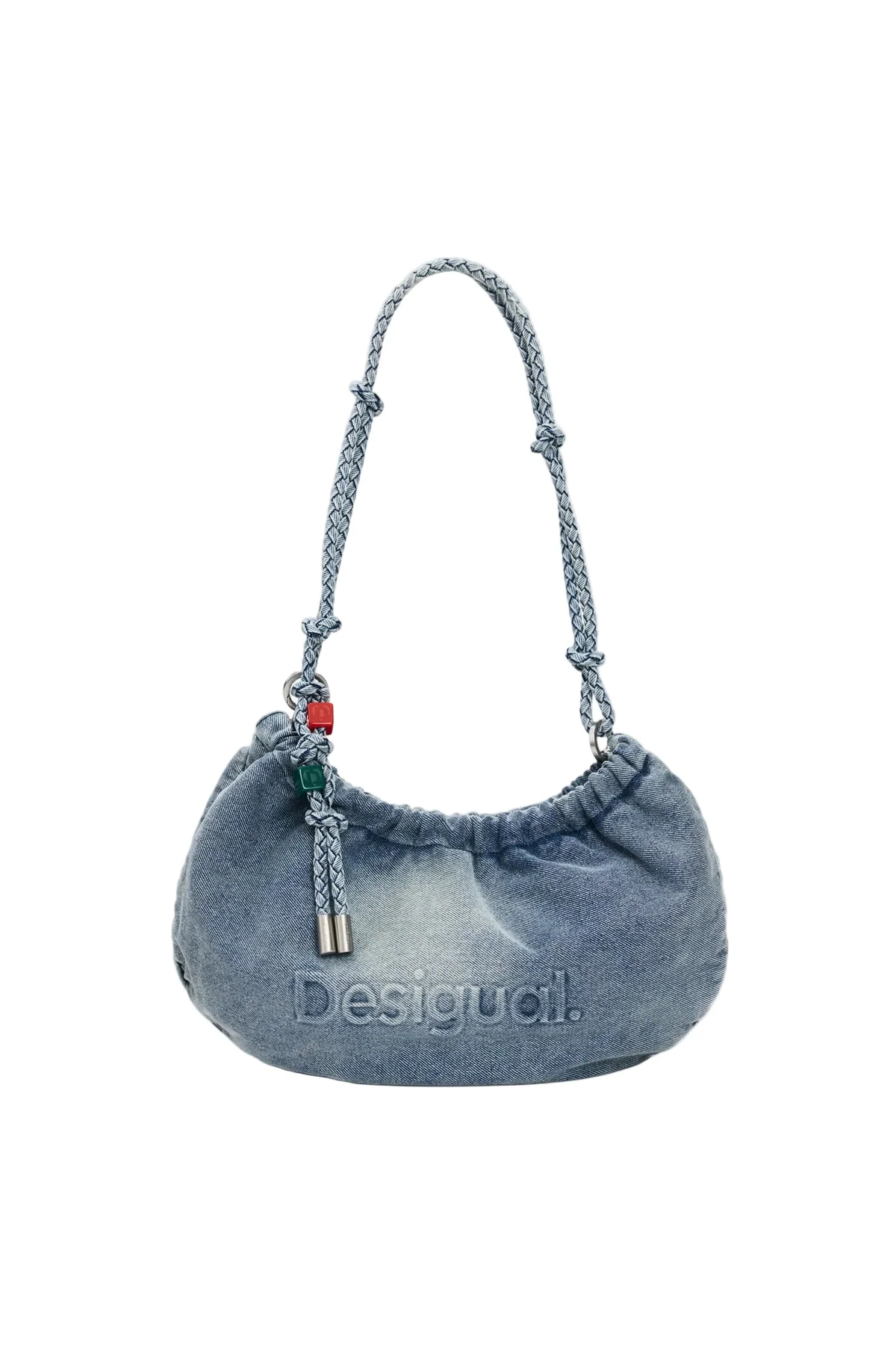 Desigual Borsa a Spalla Donna Azzurra Logo