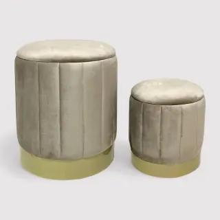 Set di 2 Pouf Contenitori Entelea