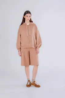 Felpa oversize con borchie CafèNoir