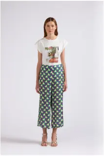 Pantaloni tipo culotte stampati geometrico CafèNoir