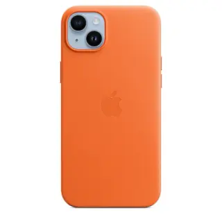 Custodia in Pelle per iPhone 14 Plus - Arancione