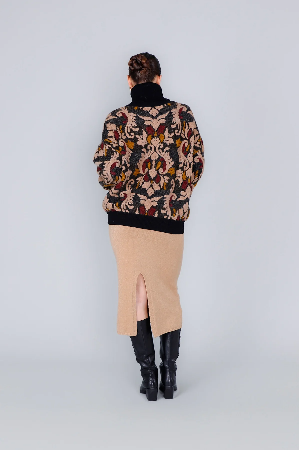 Maglione Collo Alto Jacquard Multi Baroque - vista 2