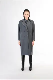 Cappotto doppiopetto manica kimono