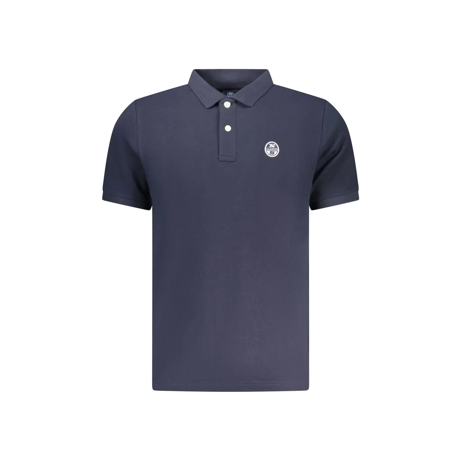 Polo Maniche Corte Uomo Blu con Logo - vista 2
