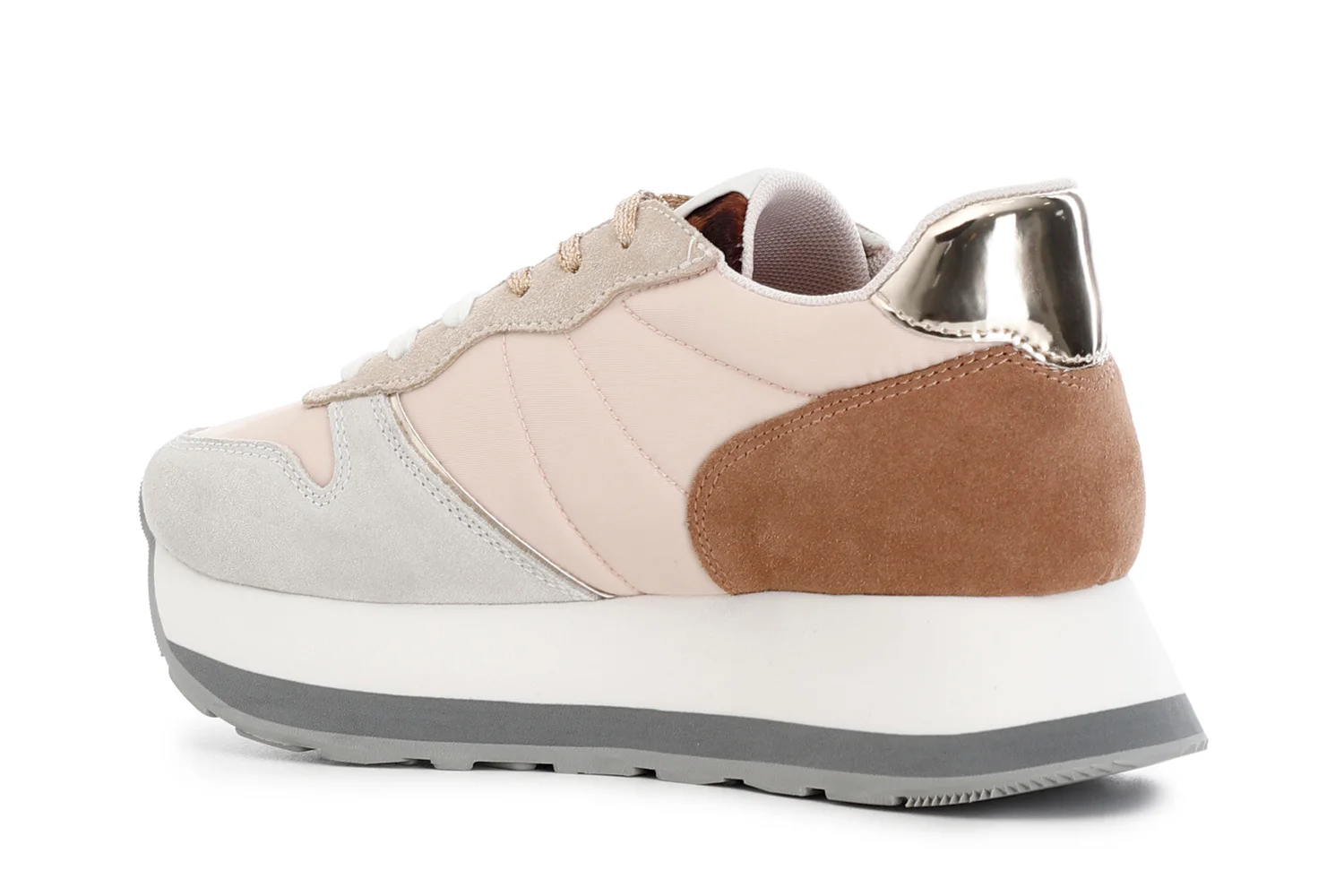 Sneakers CafèNoir da donna in pelle scamosciata e tessuto - vista 2