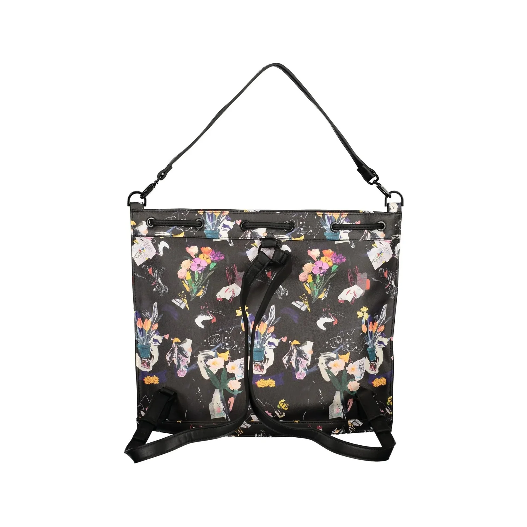 Desigual Zaino Donna Nero Logo - vista 2