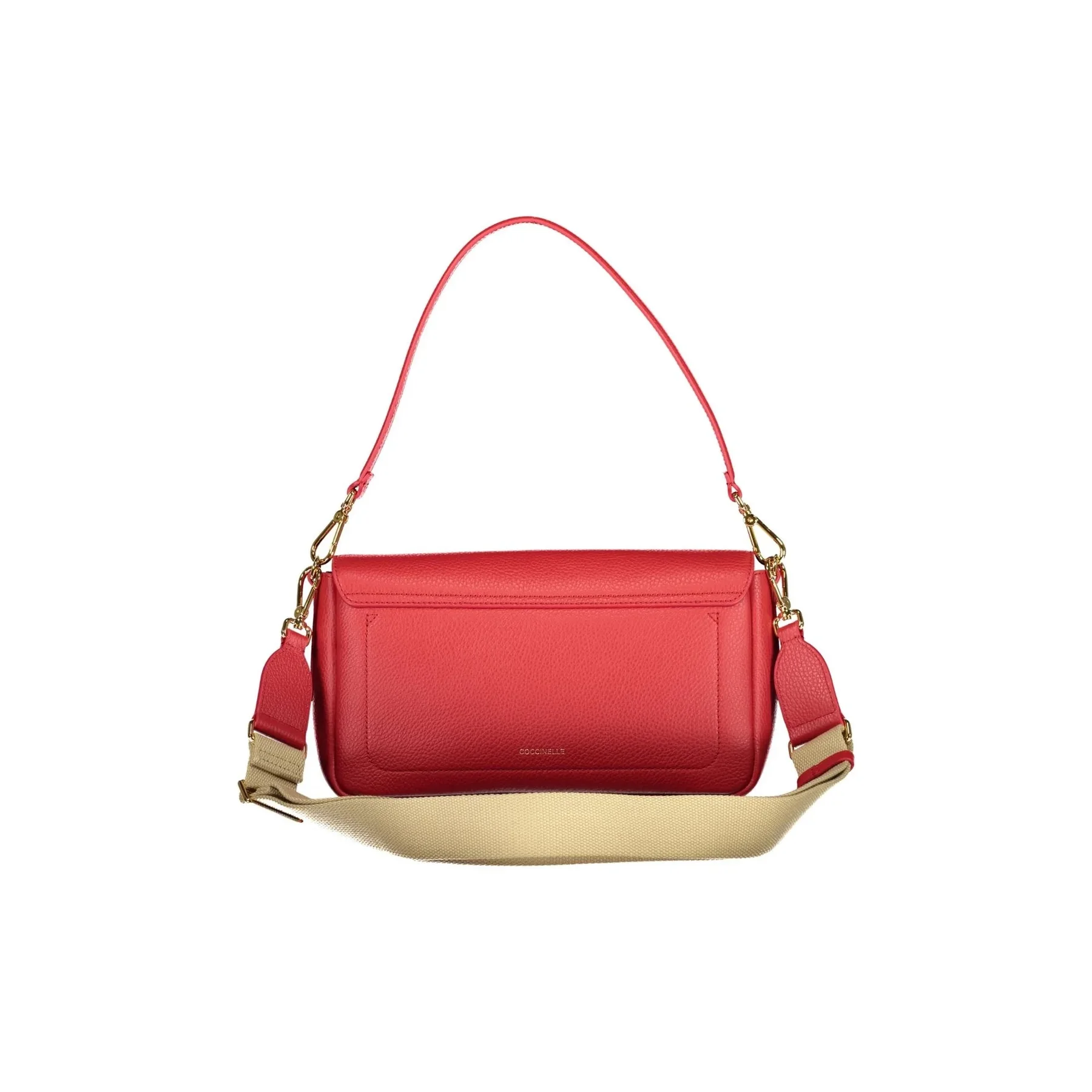 Coccinelle Borsa a Tracolla Pelle Donna Rossa Logo - vista 5