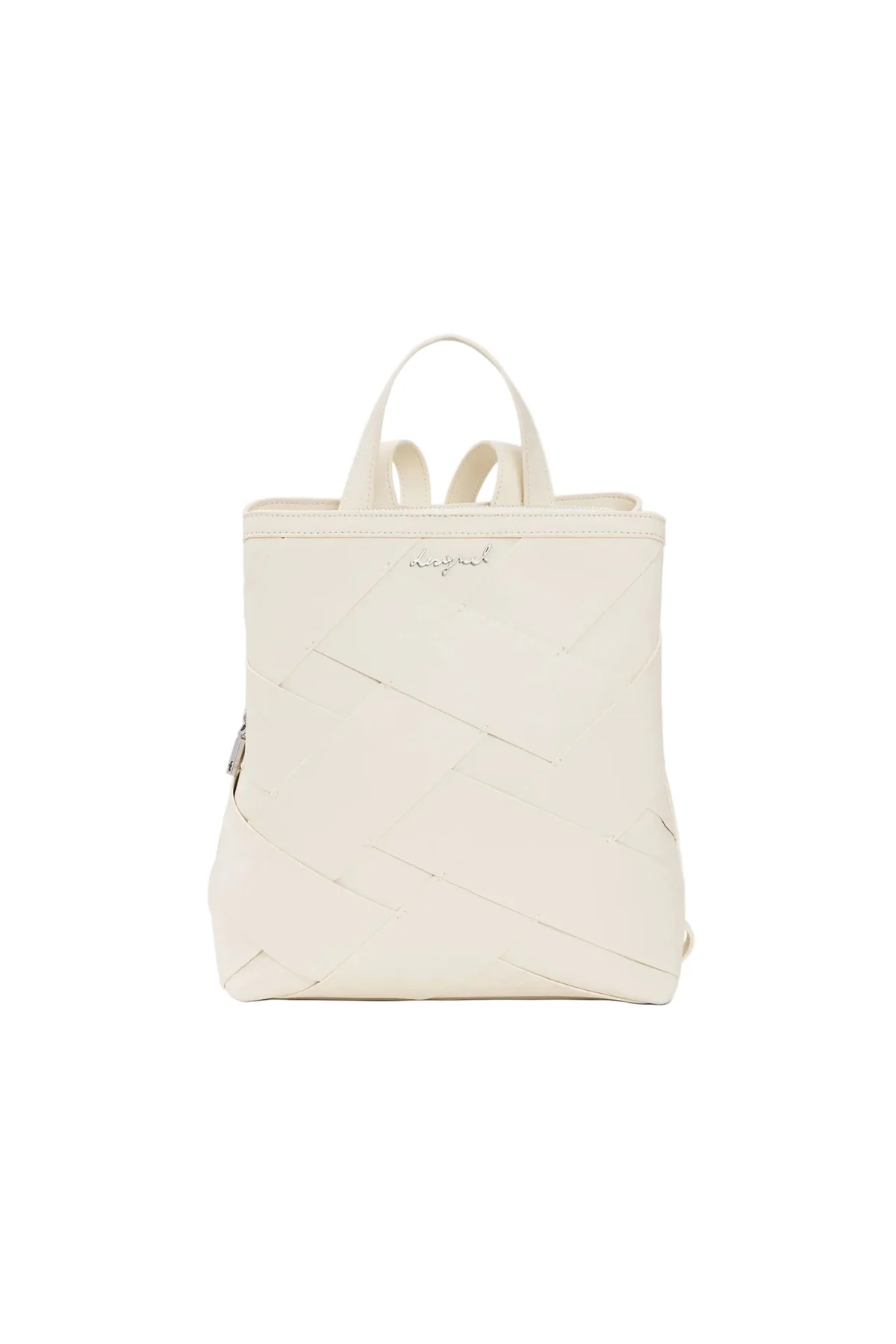 Desigual Zaino Donna Bianco Logo