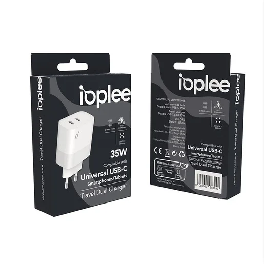 Caricatore da Rete Doppia porta USB-C 35W IOPLEE