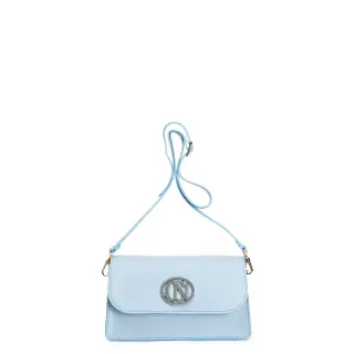 Borsa a spalla CafèNoir con pattina in pelle liscia