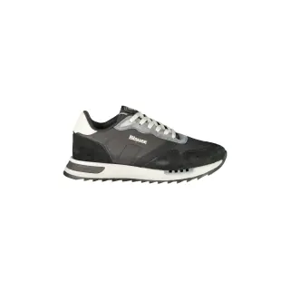 Blauer Sneakers Uomo Nere Stampa Logo