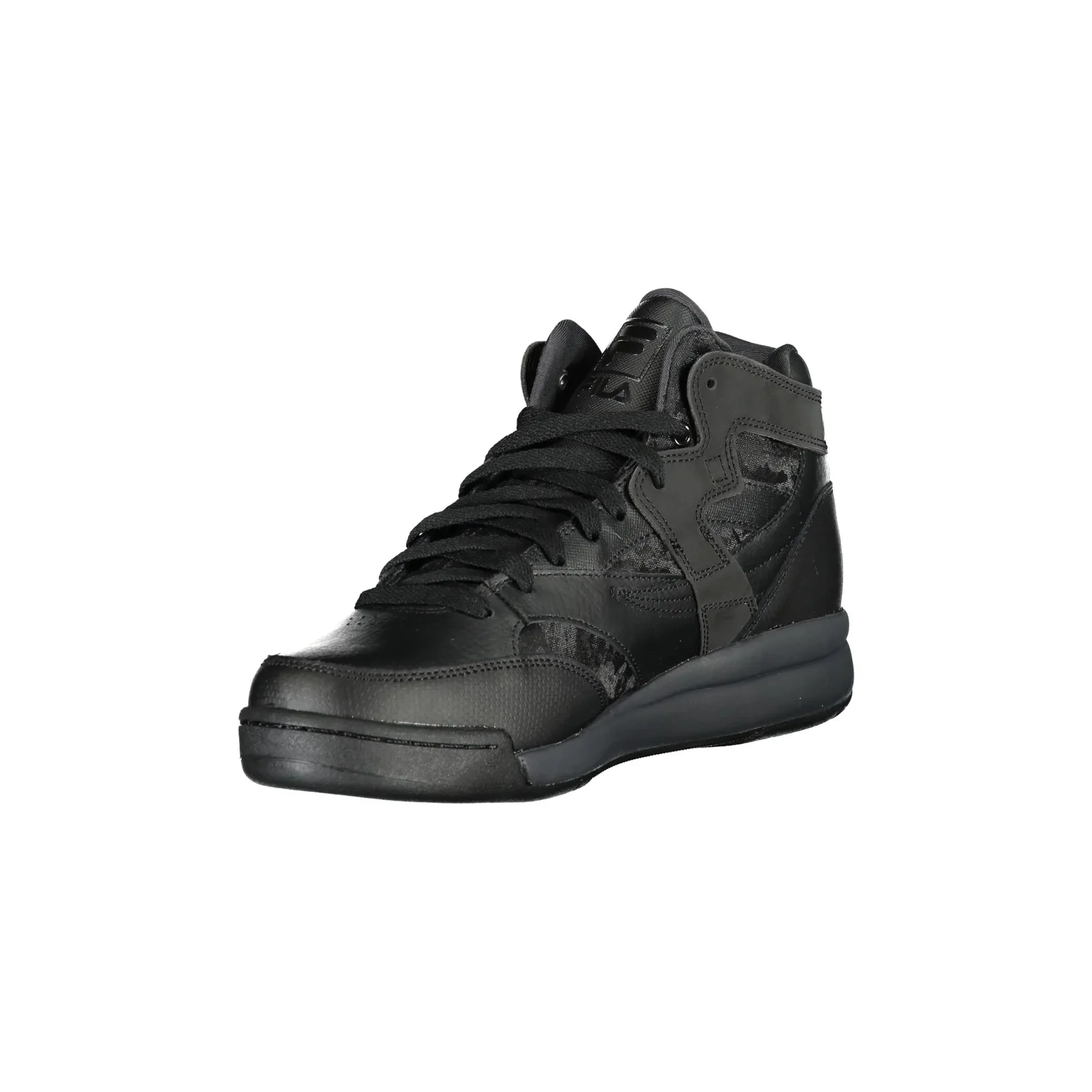 FILA Scarpe Sneakers Alte Uomo Nere con Lacci e Logo - vista 3