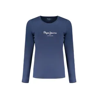 Pepe Jeans T-Shirt Maniche Lunghe Donna con Stampa Logo