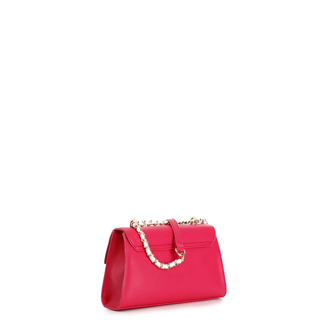 Borsa a trapezio con tasca e pattina fuxia - vista 2