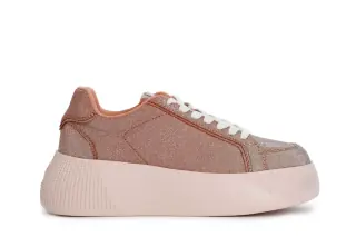 Sneakers in Glitter Sfumato Pesca