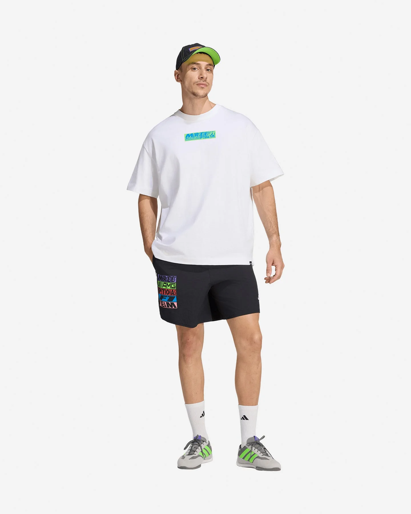 Adidas Mercedes - Amg Petronas Formula 1 Team Lights On - Pantaloncini - Uomo - vista 3