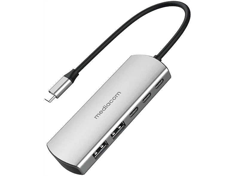 Hub MEDIACOM HUB TYPE-C 4 PORTE E PD