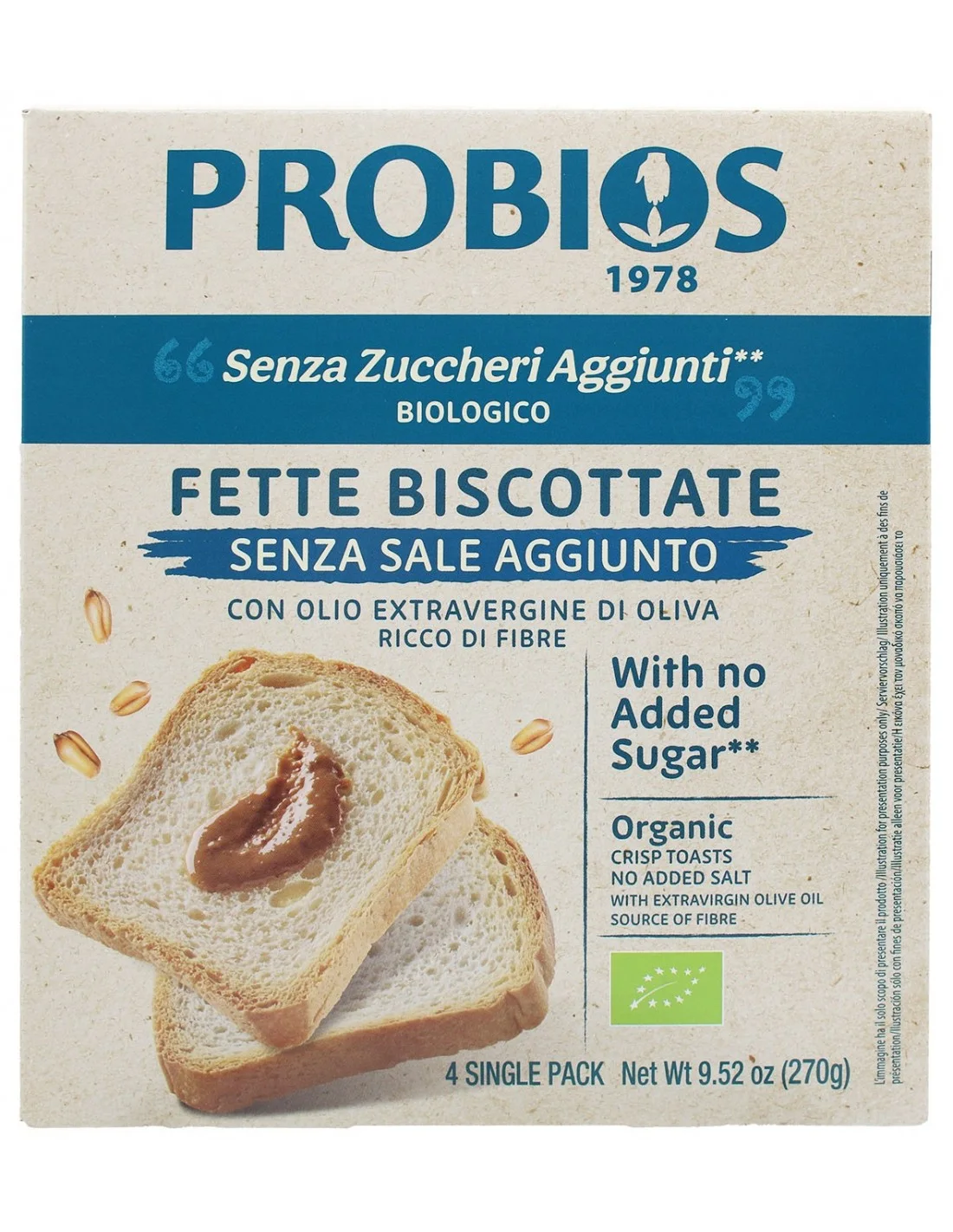 Fette Biscottate Senza Sale Aggiunto