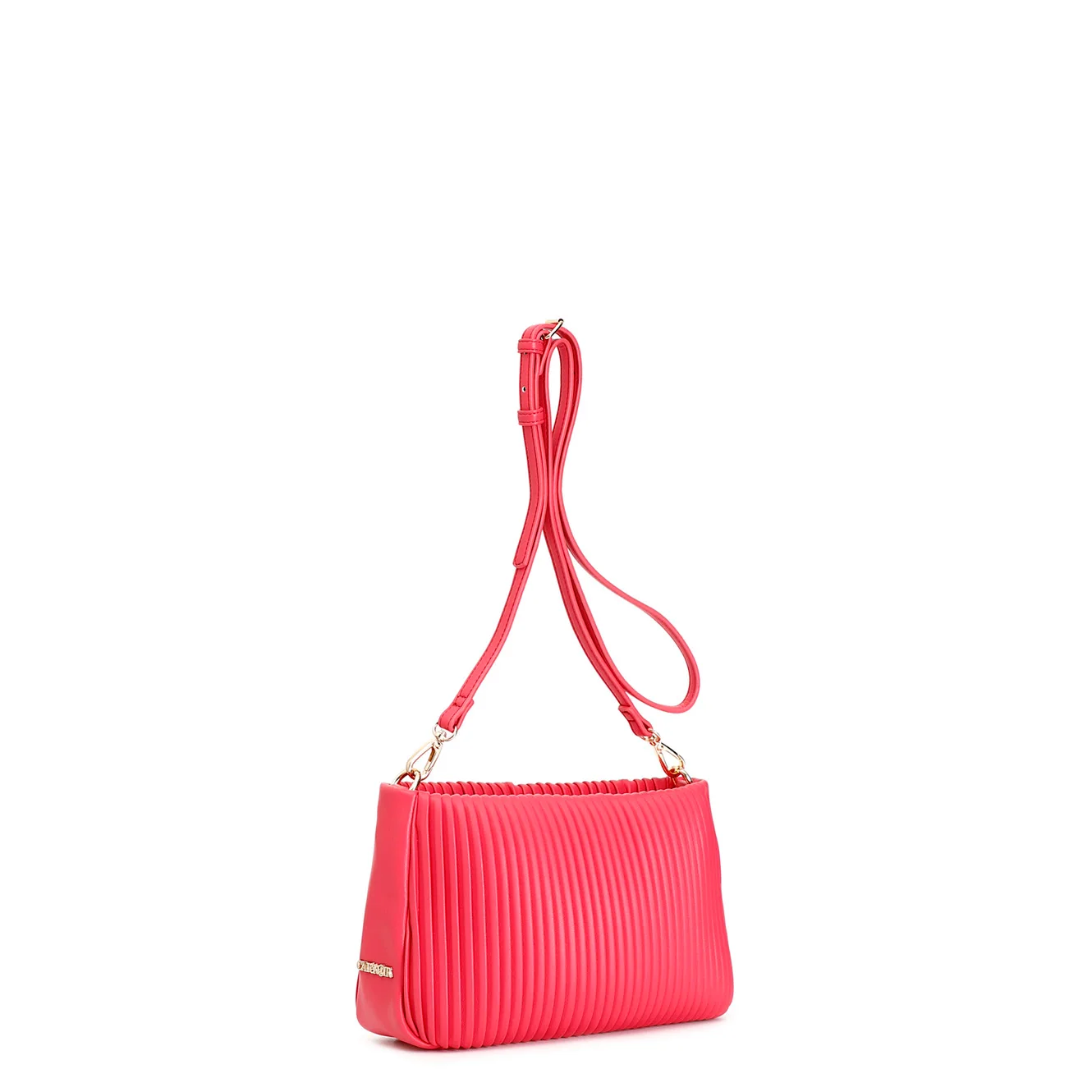 Pochette con plissé fuxia - vista 2