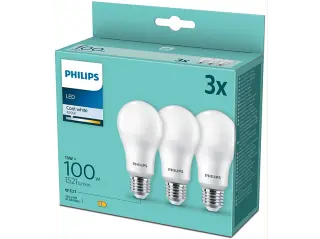 Lampadina LED Philips 3x Goccia 100W Luce Fredda
