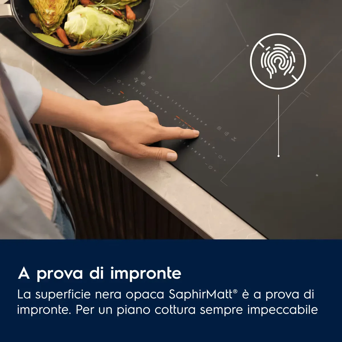 Electrolux Piano cottura ad induzione SaphirMatt® Serie 700 SenseBoil® 80cm KIS82453IZ - vista 4