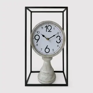 Forsizia - Orologio da tavolo tondo in stile classico
