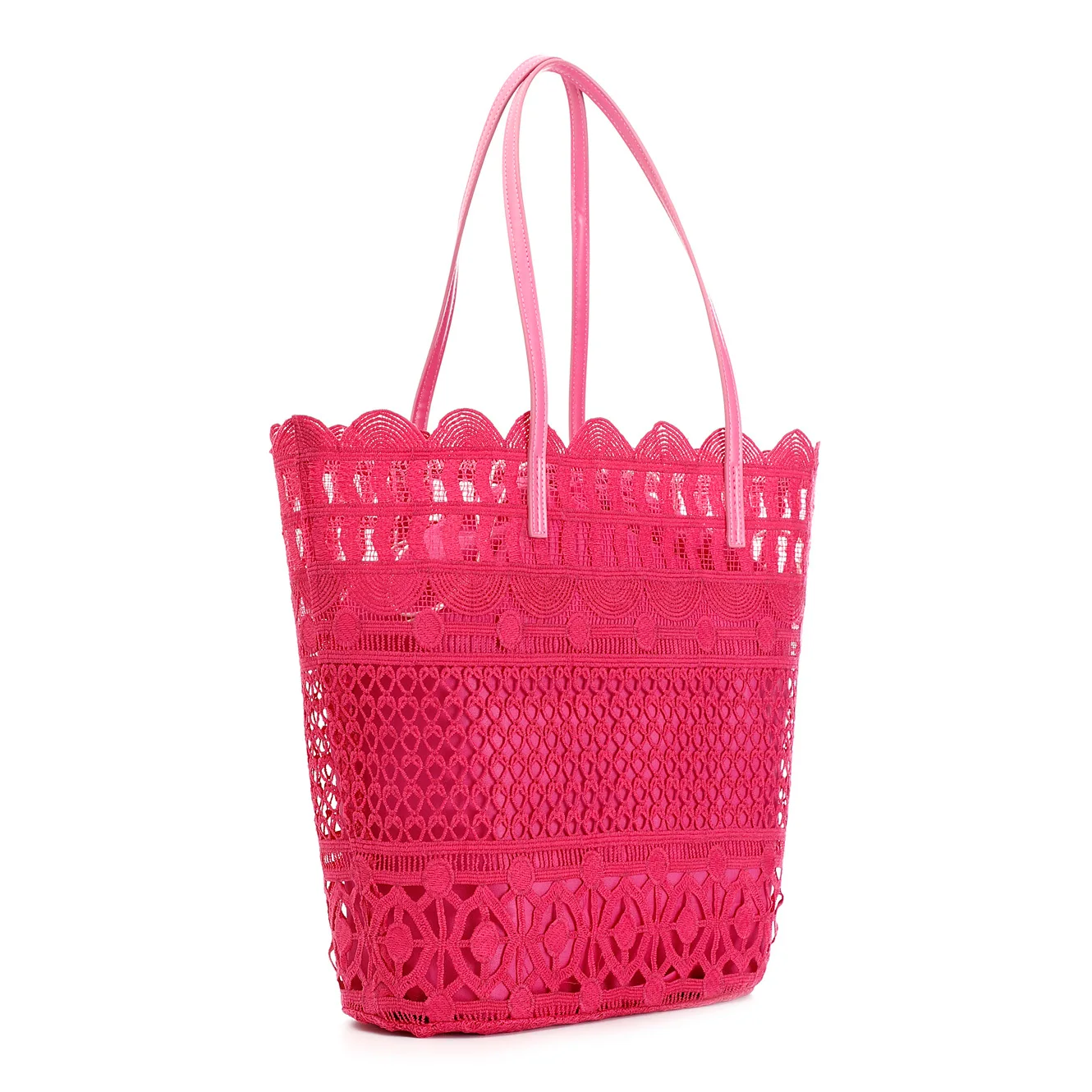 Shopping in pizzo con charm fuxia - vista 2