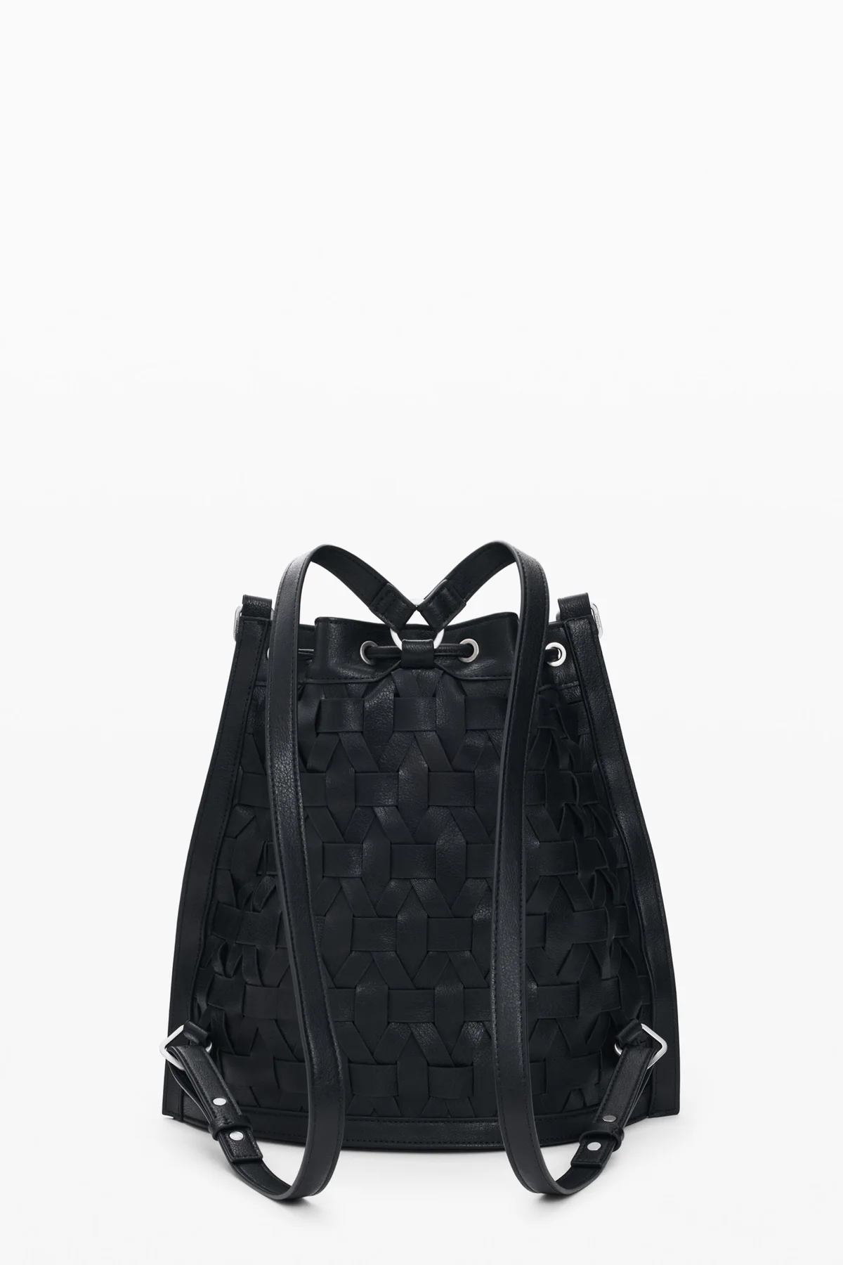 Desigual Borsa a Tracolla Zaino Donna Nero Logo - vista 3