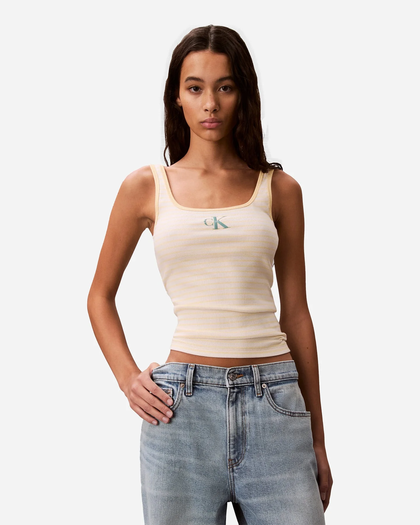 Calvin Klein Jeans Logo Stripe W - Canotta - Donna - vista 2
