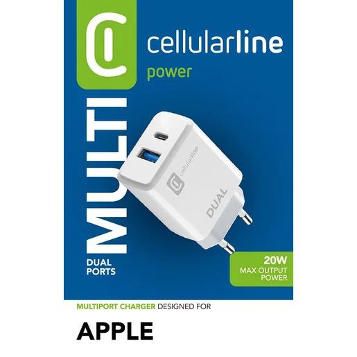 Cellularline Dual Charger ACHIPHUSB2PD20WW - vista 2