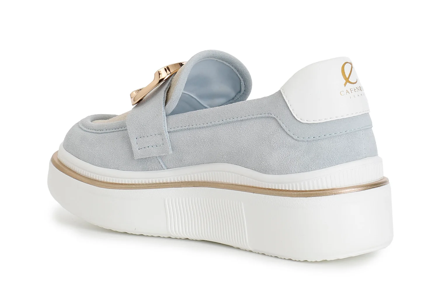 Mocassino in pelle scamosciata con accessorio smaltato - vista 2