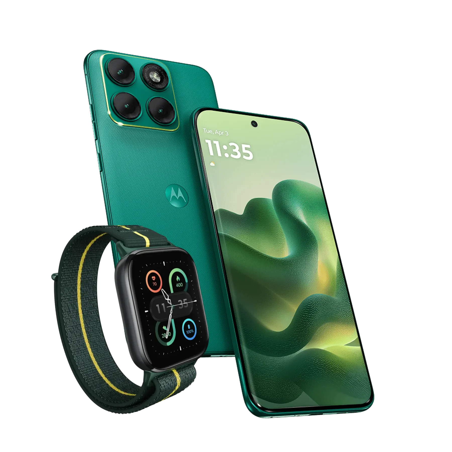 Lenovo motorola edge 70 fusion - PANTONE Sporting Green - vista 2