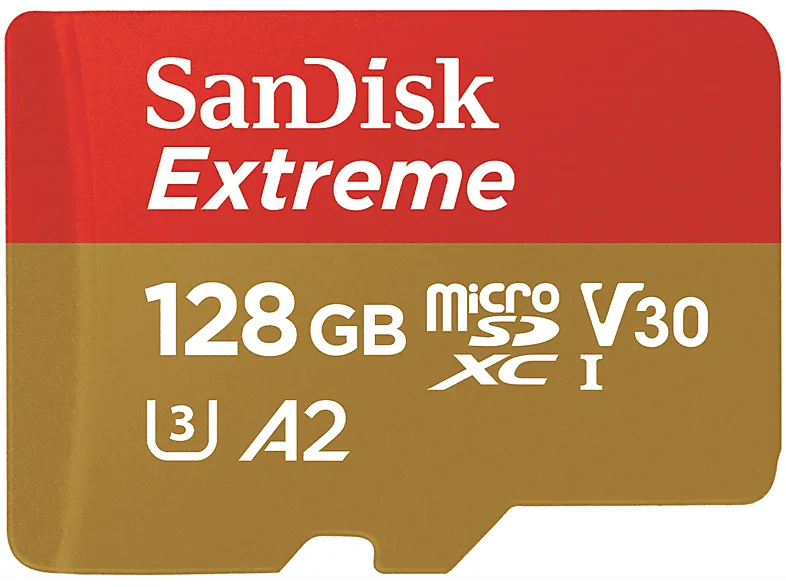 Scheda di memoria SanDisk Extreme A2 128GB con adattatore