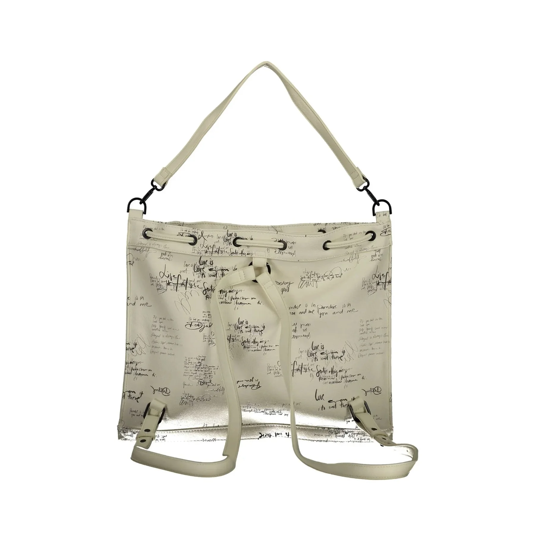 Desigual Zaino Donna Bianco Logo - vista 2